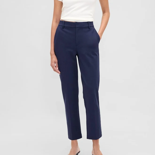 bottom Gap Women's High Rise Double Knit Slim Crop Pants Gap $64.99