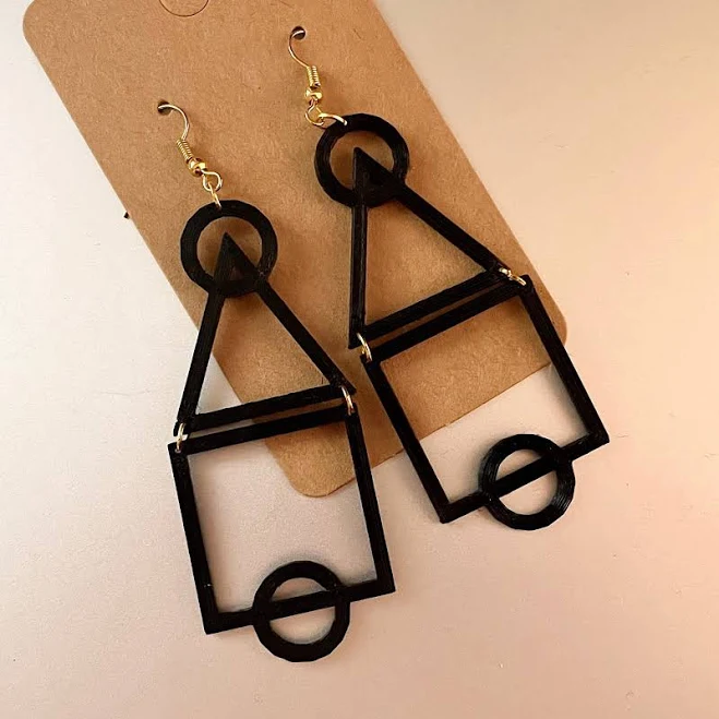 accessory Geometric Statement Earrings Etsy - Seller $18.39