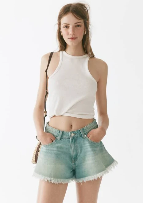 shorts H&M Ladies Frayed Denim Shorts H&M $29.99