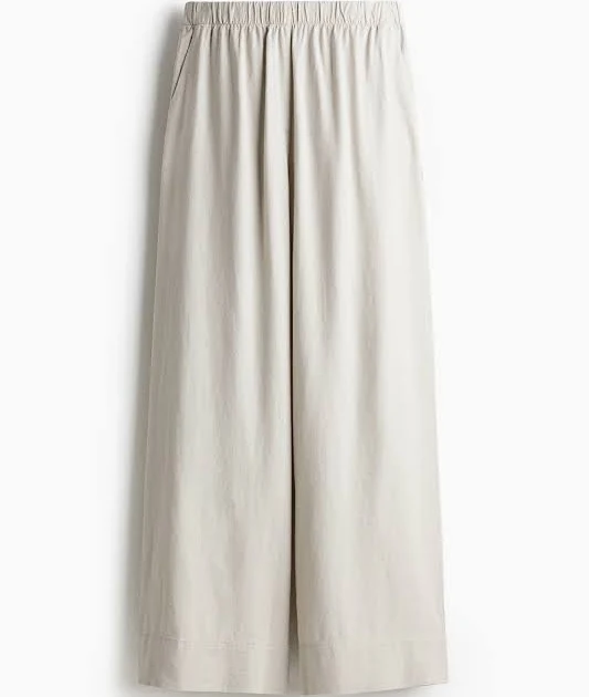 pants H&M Ladies Wide-Leg Linen-Blend Pants H&M $34.99