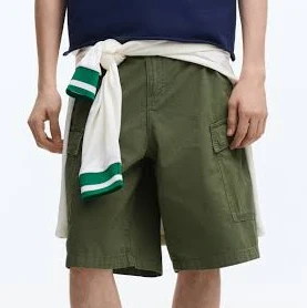 shorts H&M Men's Loose-Fit Cotton Cargo Shorts H&M $44.99