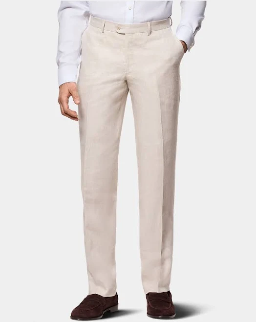 pants Hawes & Curtis Men's Tailored Fit Linen Suit Pants Hawes & Curtis USA $170