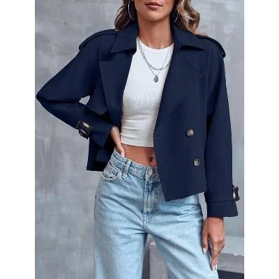 trench coat Imily Bela Women's Cropped Double Breasted Trench Coat with Raglan Sleeves Target $64.4