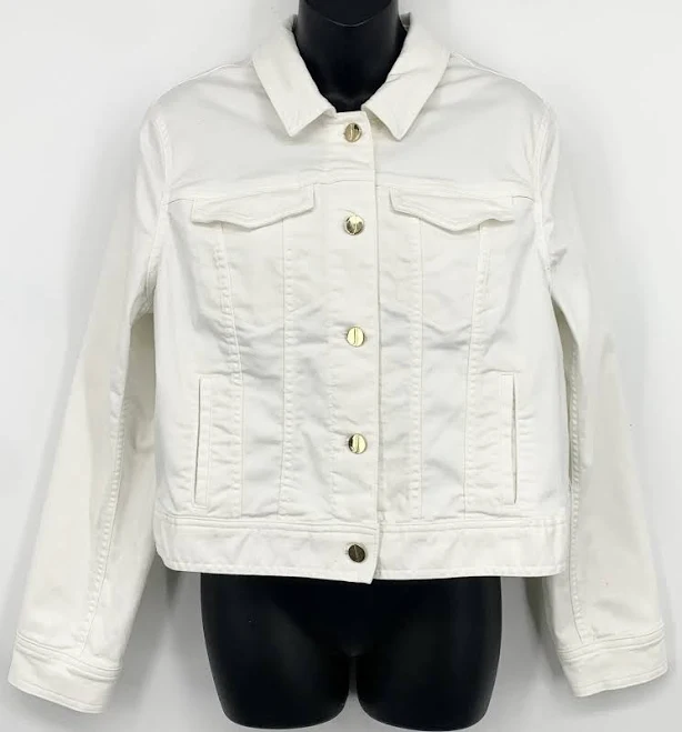 denim jacket Jones New York Women's Classic Trucker Denim Jacket eBay - evaysfinds $36.99