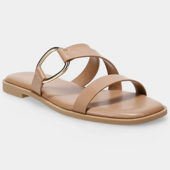 shoes LC Lauren Conrad Shaii Strappy Women's Slide Sandals, Size: 9, Cognac Kohl's $20.99