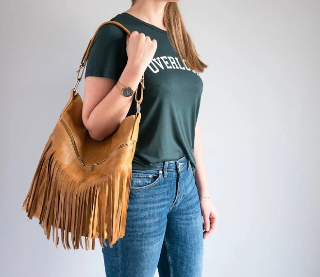 bag Leather Fringe Hobo Bag Etsy - LeatherDesignStudio $127.41