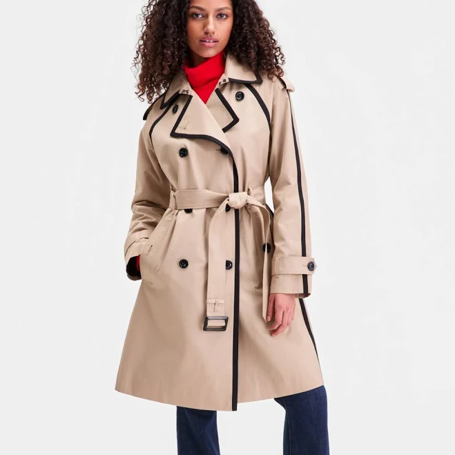 trench coat London Fog Women's Double-Breasted Belted Trench Coat Macy's $120.75