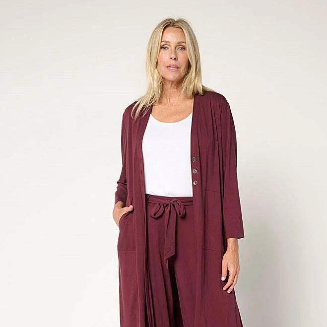 longline duster MarlaWynne WynneLayers Sorona Jersey Knit Duster HSN $55.96