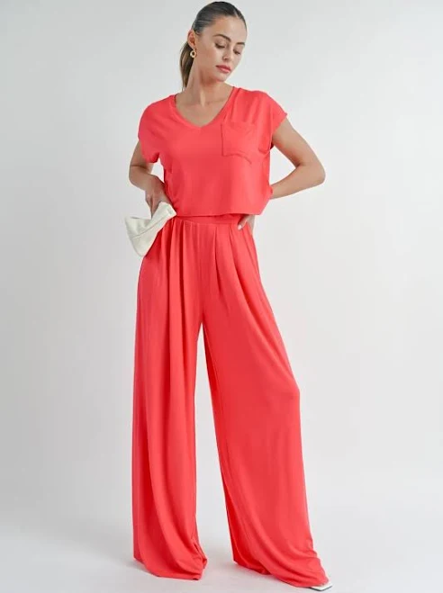 matching set Matching Coral Pant Set Shoptiques | Shop Local Boutiques $60