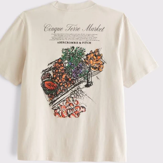 top Men's Abercrombie & Fitch Vintage-Inspired Graphic Logo Tee Abercrombie & Fitch $40