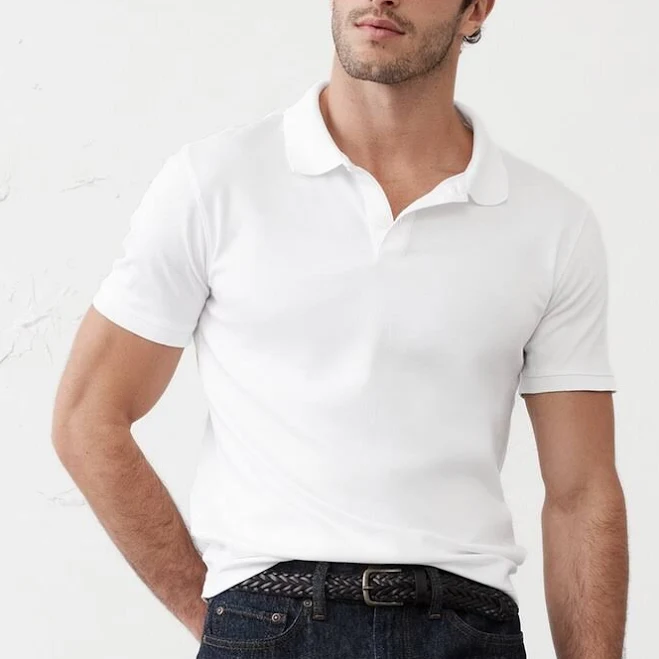top Men's Luxe Touch Polo Banana Republic Factory $39