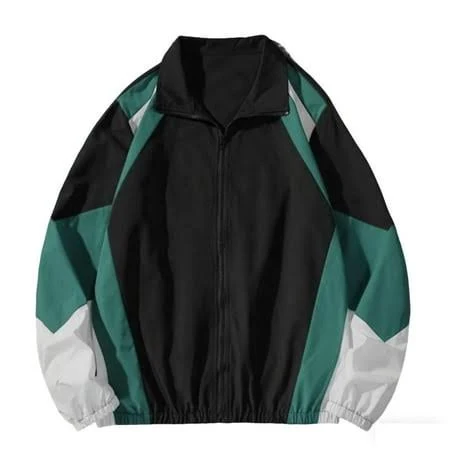 windbreaker Men's Oversized Varsity Color Block Zipper Jacket Walmart - Xzbqbs $21.39