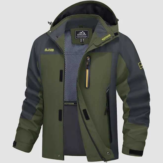 windbreaker Men's Windproof Water Resistant Hiking Jacket with 5 Pockets Magcomsen $60.79