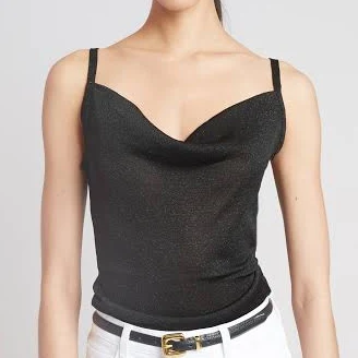 top Metallic Knit Cami Elie Tahari $79
