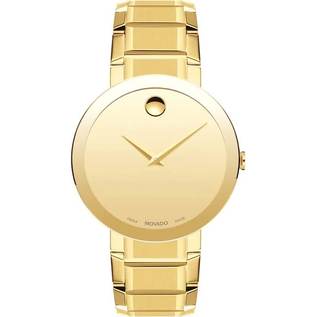 accessory Movado Sapphire Men's Gold-Tone PVD Watch Movado.com $1756