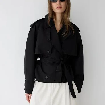 trench coat Oak + Fort Double-Breasted Trench Coat Oak and Fort US $168