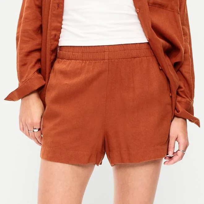 matching set Old Navy Women's High-Waisted Linen Pull-On Shorts Old Navy $14.99