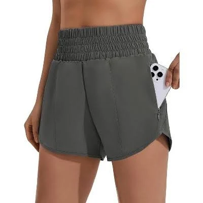 shorts Pinspark Women's High Waist Quick Dry Running Shorts with Mesh Liner and Pockets Target $20.09