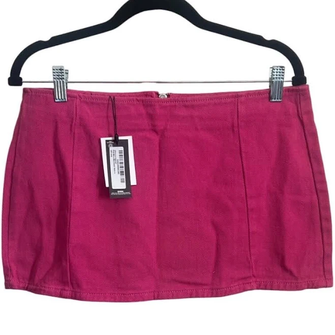 skirt Prettylittlething Pink Micro Mini Denim Skirt Size Us 8 Uk 12 eBay $17