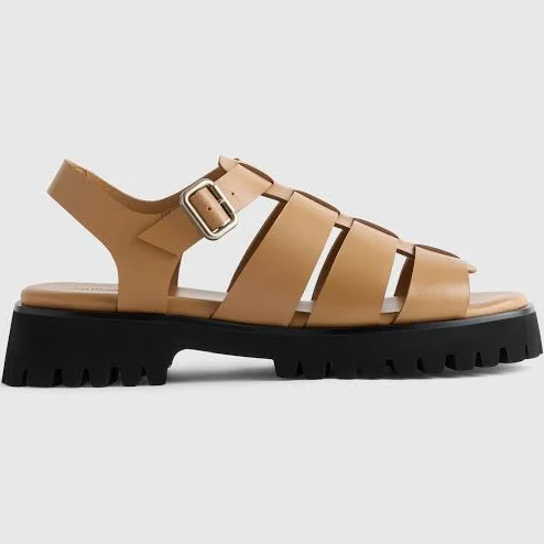shoes Quince Women's Italian Leather Lug Sole Fisherman Sandal Quince $92