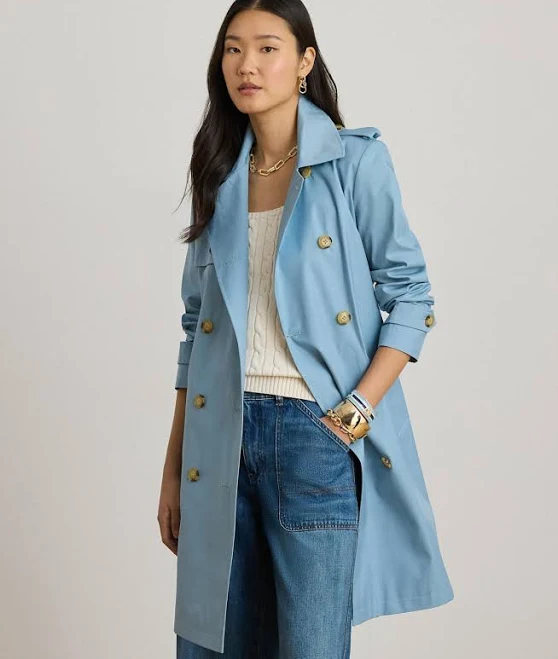 trench coat Ralph Lauren Women's Double-Breasted Belted Trench Coat Macy's $118.13