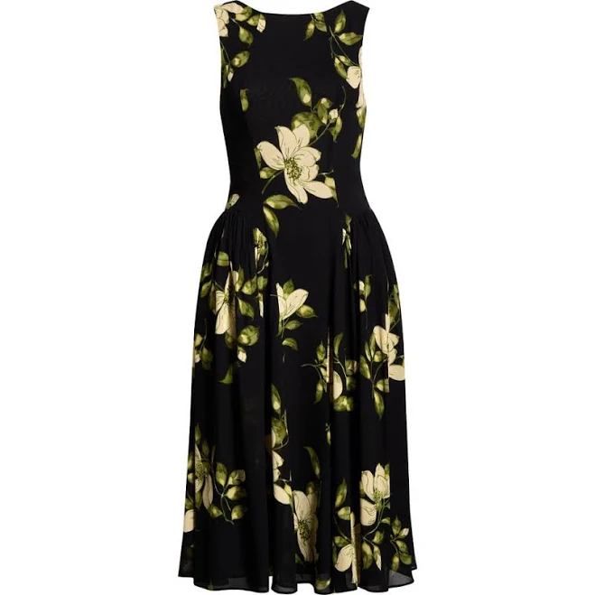 floral print outfits Reformation Anelis Floral Drop Waist Midi Dress Nordstrom $278