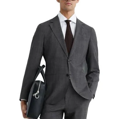 blazer Reiss Men's Wool-Blend Single-Breasted Check Blazer Editorialist $490