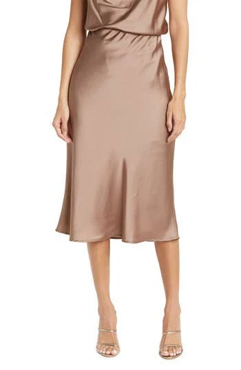 skirt Renee C Satin Midi Skirt Nordstrom Rack $29.97