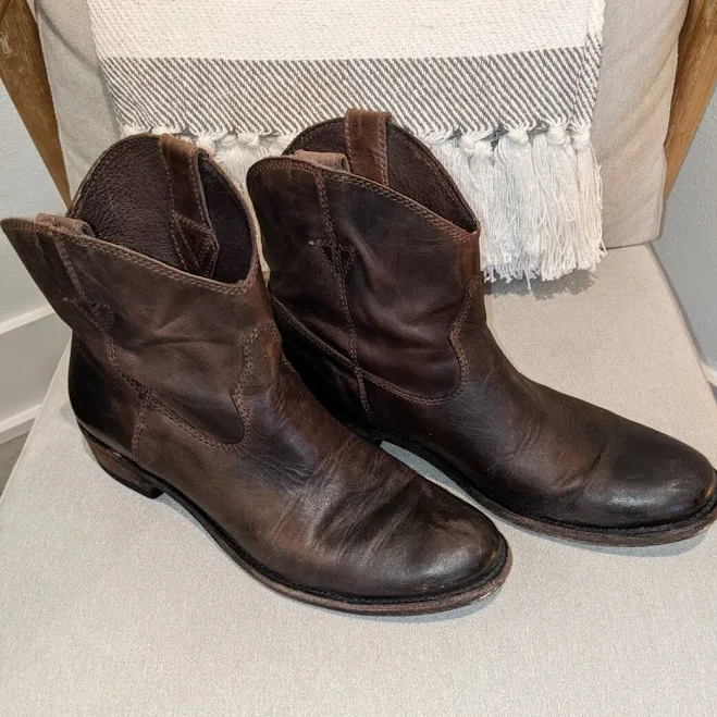 shoes Rustic Classic Women's Chelsea Ankle Western Boots Brown Distressed eBay - superdeelshere $32.95