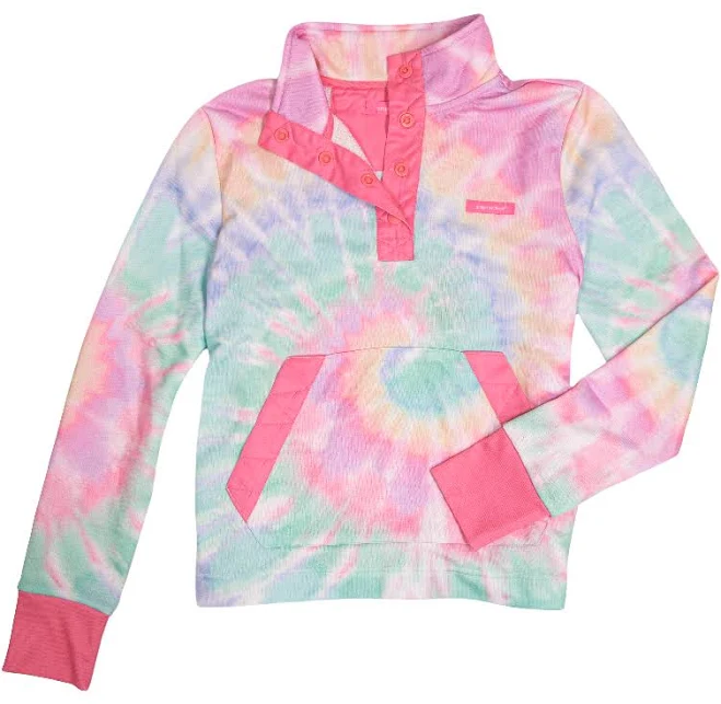 windbreaker Simply Southern Multi-Color Tie Dye Pullover Jacket Large / Multi-Color for woman Simply Cute Tees $33.99
