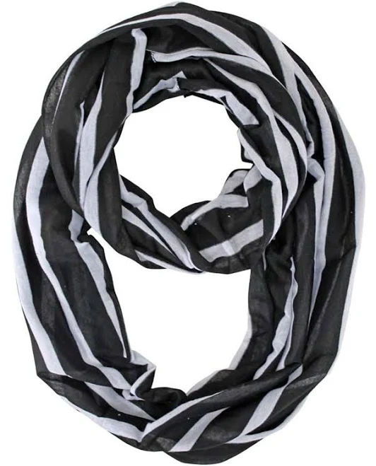 accessory Stripe Circle Infinity Scarf Luxury Divas $18