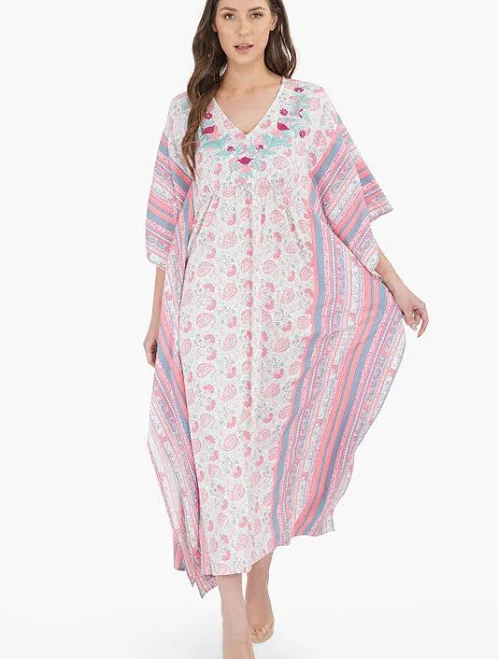 dress Sugar Coral Floral Maxi Kaftan America & Beyond $68