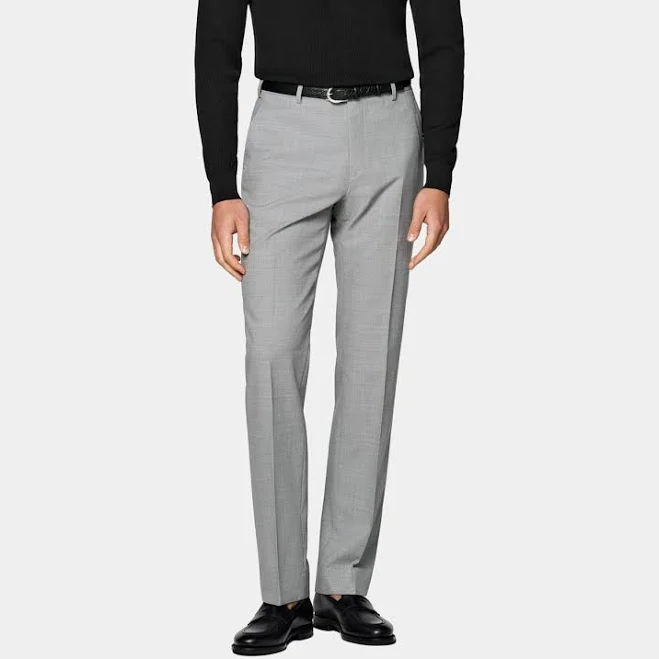bottom Suitsupply Men's Wrinkle-Free Wool Straight Leg Pants Suitsupply $209