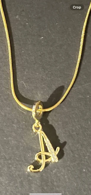 accessory Thin Short Gold Chain with The Initial A Charm Etsy - AnitasjewelryCrafts $8