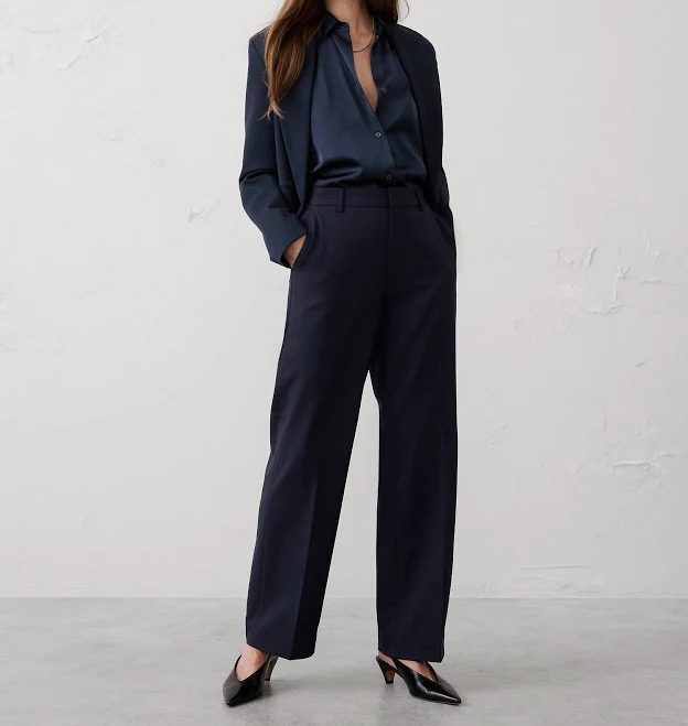 pants Women's Straight High-Rise Sculpted Trouser Banana Republic Factory $60