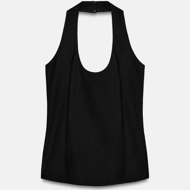 top Zara Crepe Halter Top Zara USA $29.9