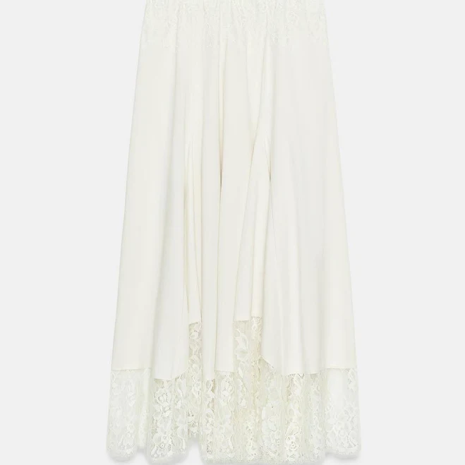 skirt Zara Voluminous Lace Midi Skirt Zara USA $49.9