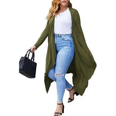longline duster Zeagoo Women's Open Front Long Sleeve Cardigan Target $20.09