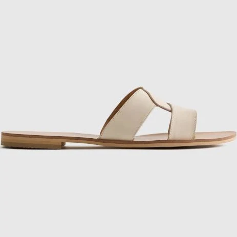 Quince Women's Italian Leather Cutout Slide Sandal