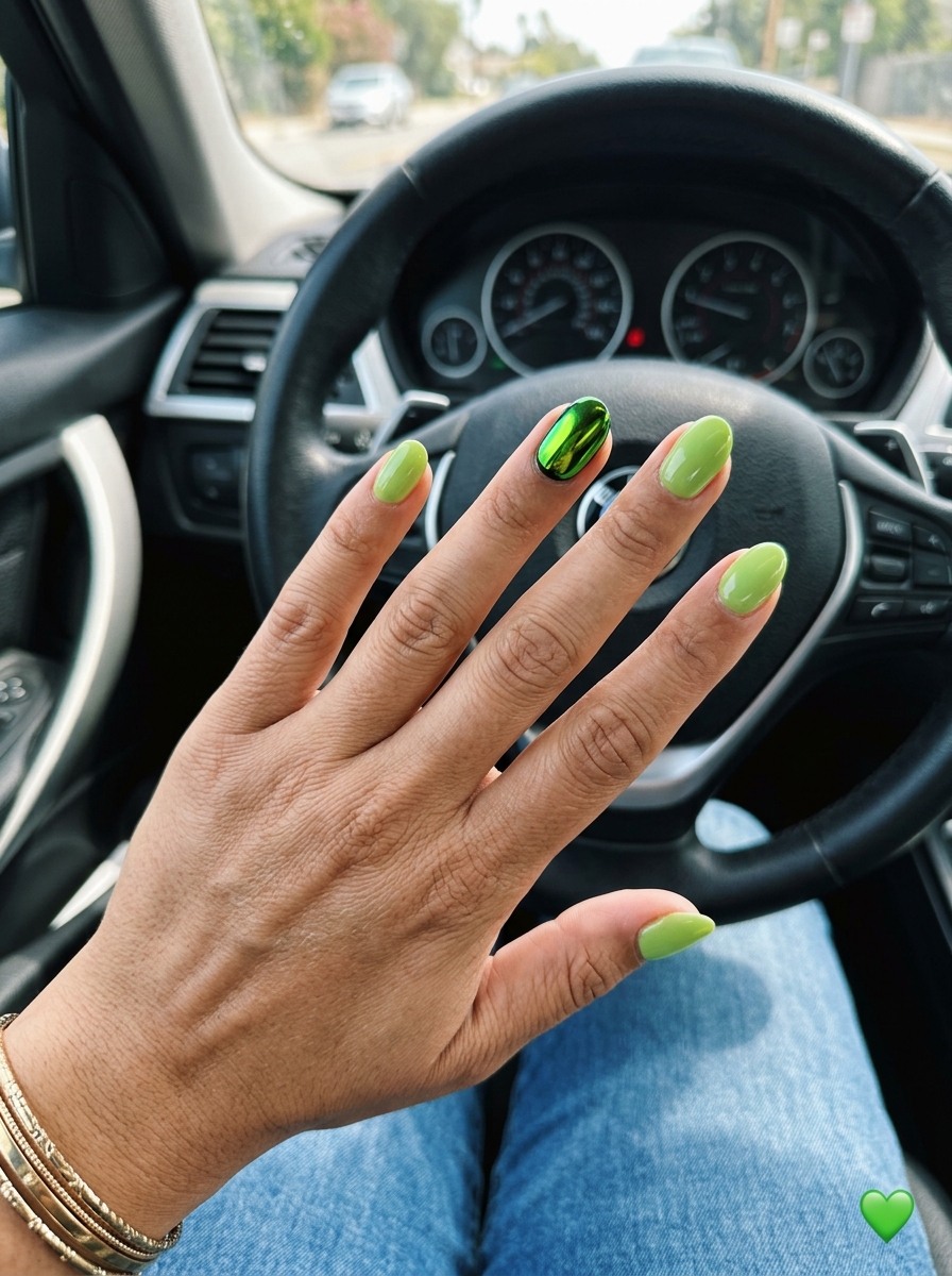 Cobalt Blue Pearl Nails 2026 | Chic Summer Casual Short oval summer nails 2026: Watery cobalt blue with scattered white pearl accents for casual outings.
