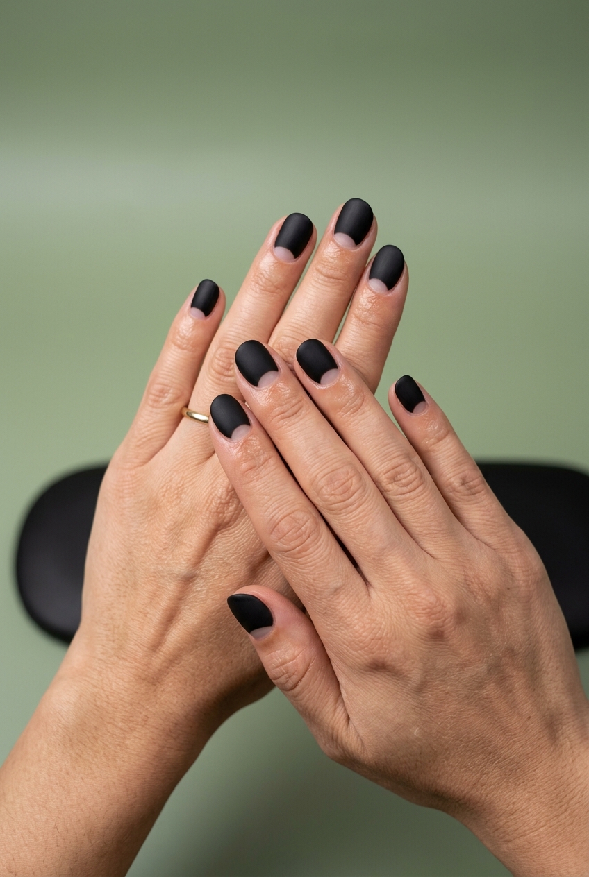 Glazed Donut Nails 2026: Polished Daily Wear Peach nude glazed donut short round summer nails 2026. Clean-girl, subtle radiance, polished daily wear with pearlescent shimmer.