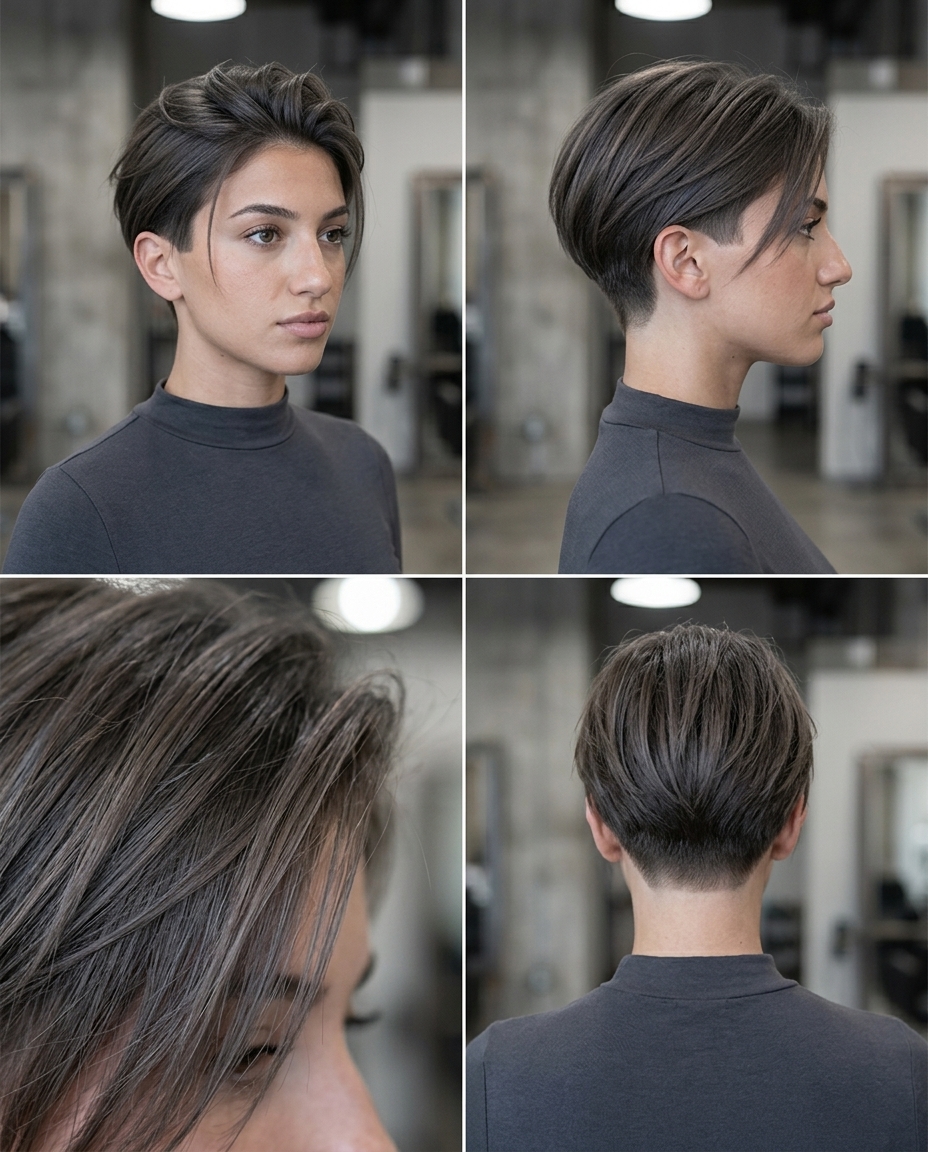 long top rebel mushroom undercut with razored layers and shaved sides for edgy look