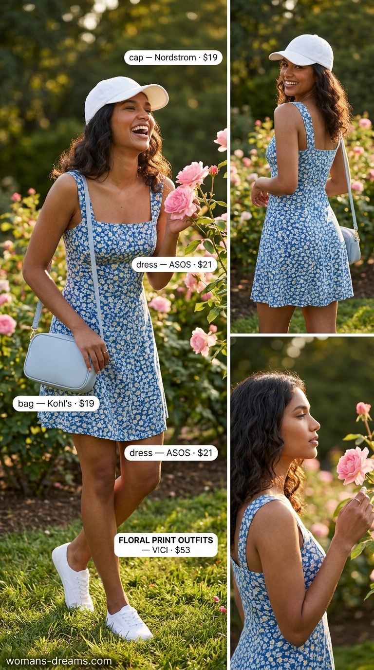 Playful pastel floral mini sundress for picnics and summer festivals 2026.