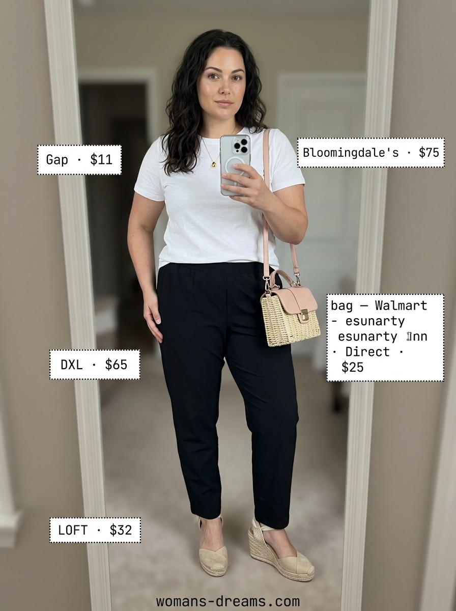 Floral midi skirt with white t-shirt and espadrilles for summer paperbag waist pants outfits 2026.