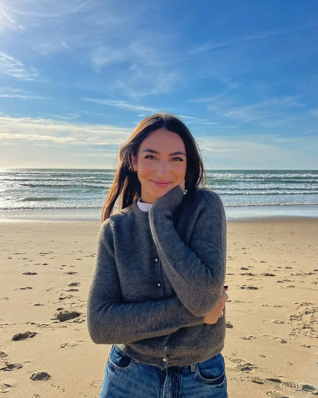back to school outfits 2026 Soft Grey Knitwear For Breezy Coastal School Days