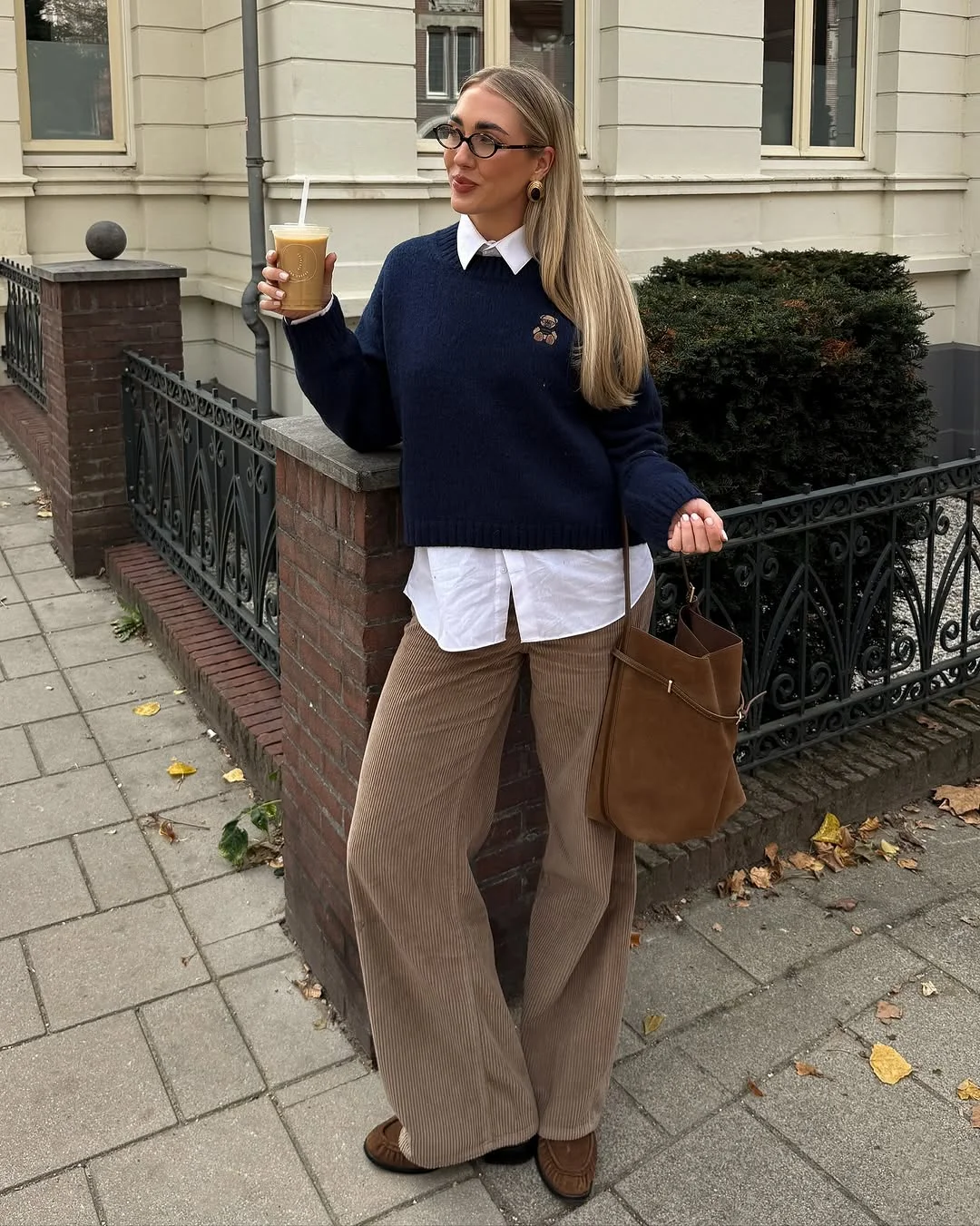 cute fall outfits docs 2026 The Sweater and Shirt Combination That Always Works
