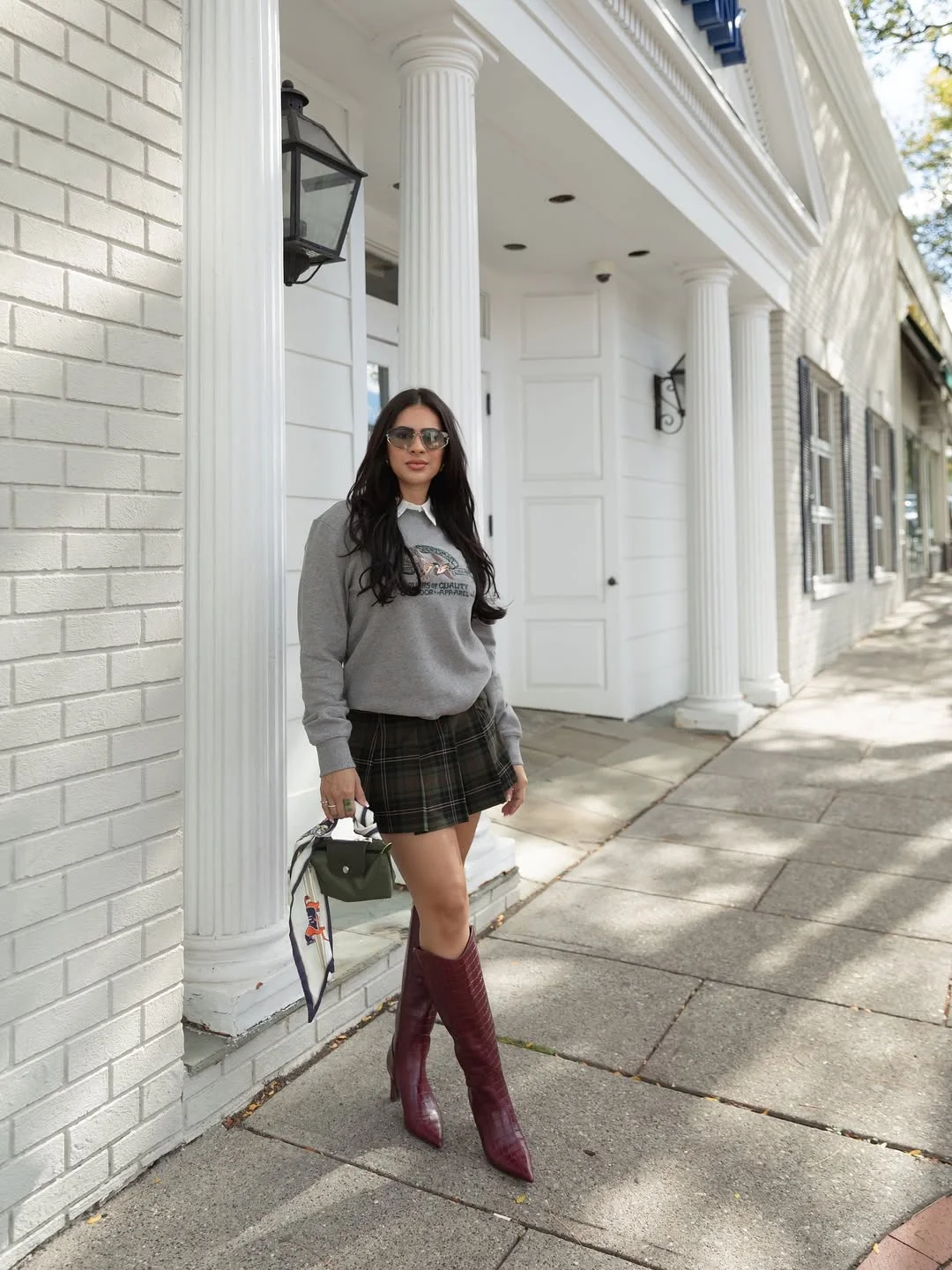 Early fall outfits ideas 2026 Preppy Mini Skirts and Tall Boots Feel Fresh Again for Early Fall