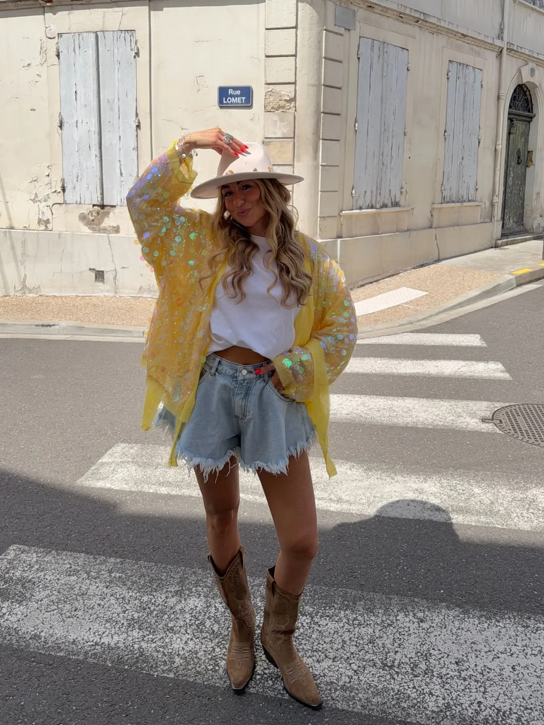 Early summer outfits 2026 Sequins, Cowboy Boots, And That First Hot Day Energy