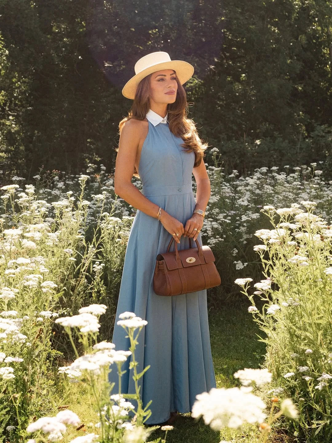 Early summer outfits 2026 Soft Blue Maxi Dresses For Elegant Garden Moments