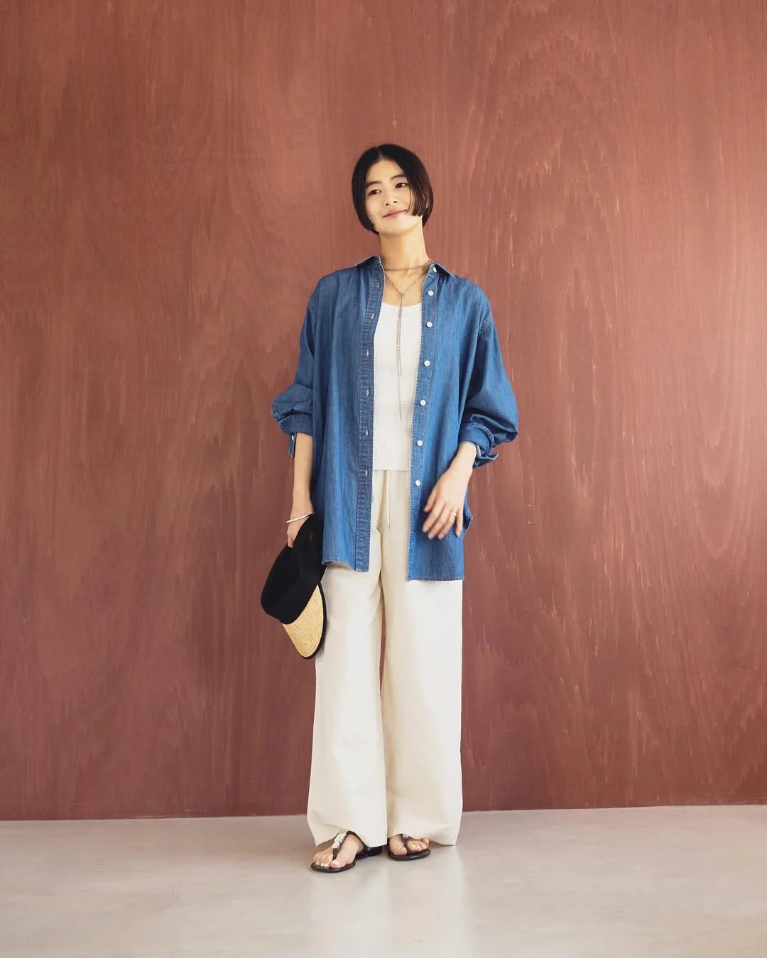 Early summer outfits 2026 Oversized Denim Shirts And Soft Neutral Layers